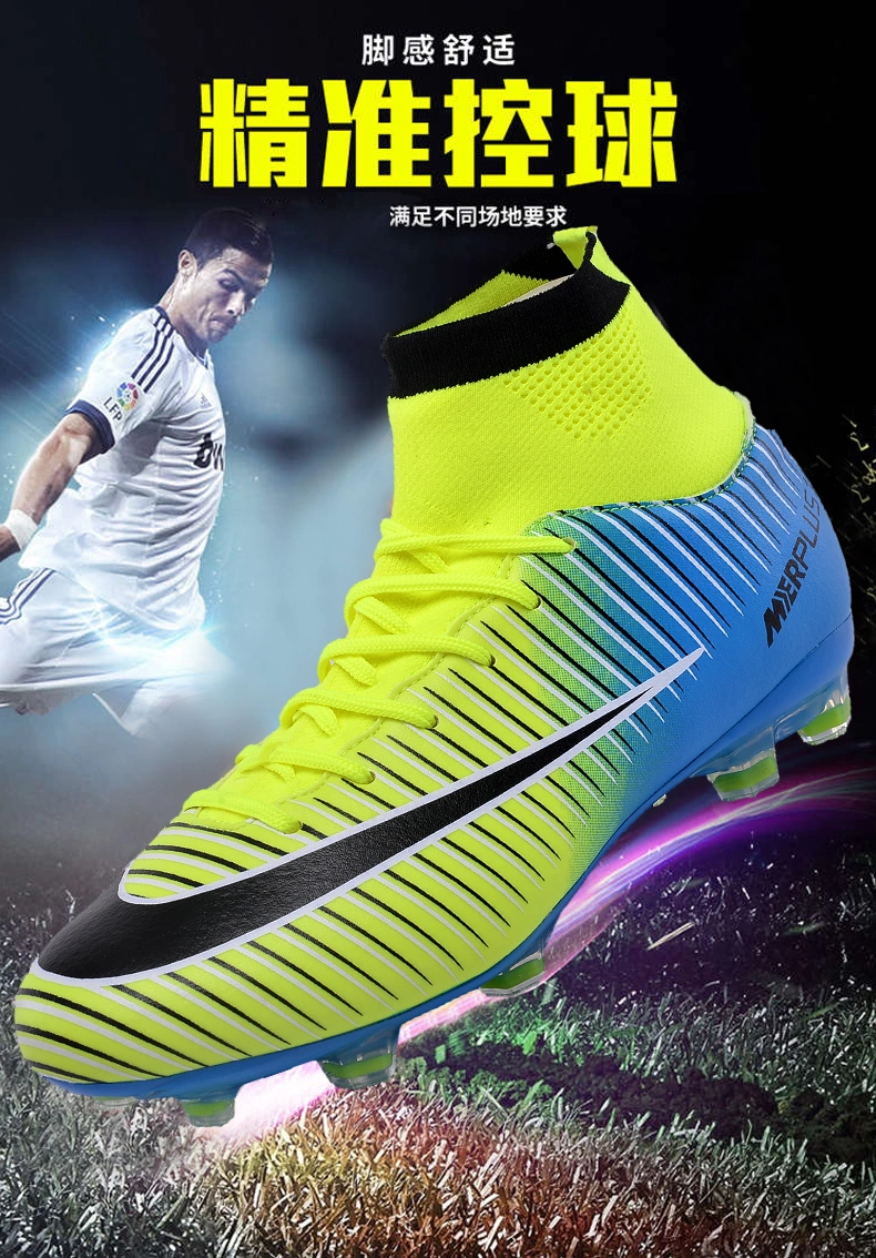 Manufacturing Soccer Boots/Flying Knits Soccer Shoes Football Ankle Boots Stock Cricket in Warehouse