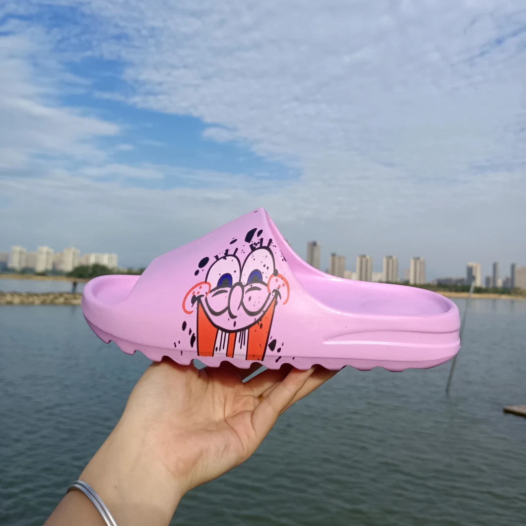 OEM EVA Slippers Flat Non-Slip Soft Shoes Indoor Home Slippers Wholesale Summer Comfortable Slides Sandals Cartoon Pattern