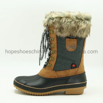 Bottes hautes en fourrure chaude pour femme