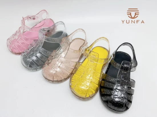 Offre spéciale filles gelée chaussures semelle souple enfants bébé infantile été plat couronne princesse sandales garçons filles mignon gelée chaussures